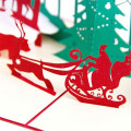 КТ бренд бутик ручной работы бумаги вырезать рождественские 3D всплывающее поздравительная открытка 